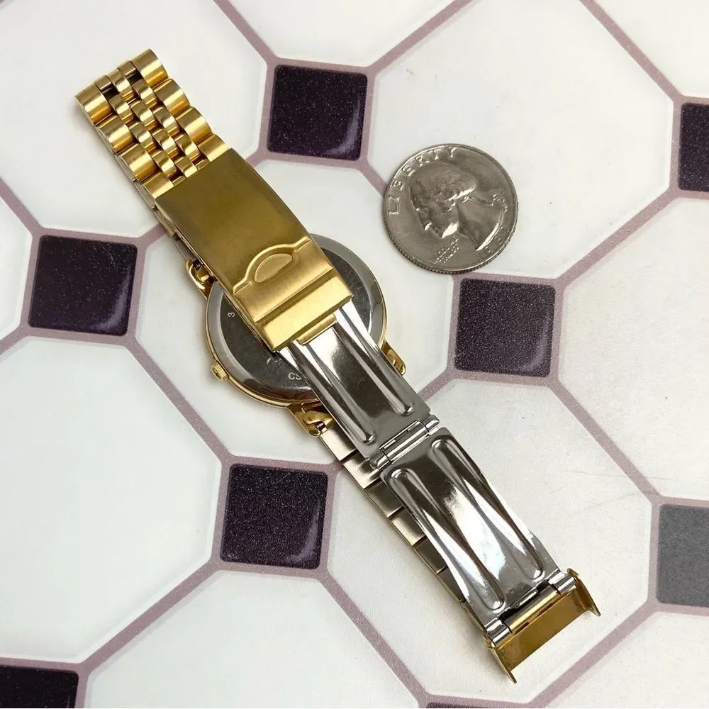 Vintage CSI Swiss Quartz Columbia University Gold-Plated Unisex Dress Watch